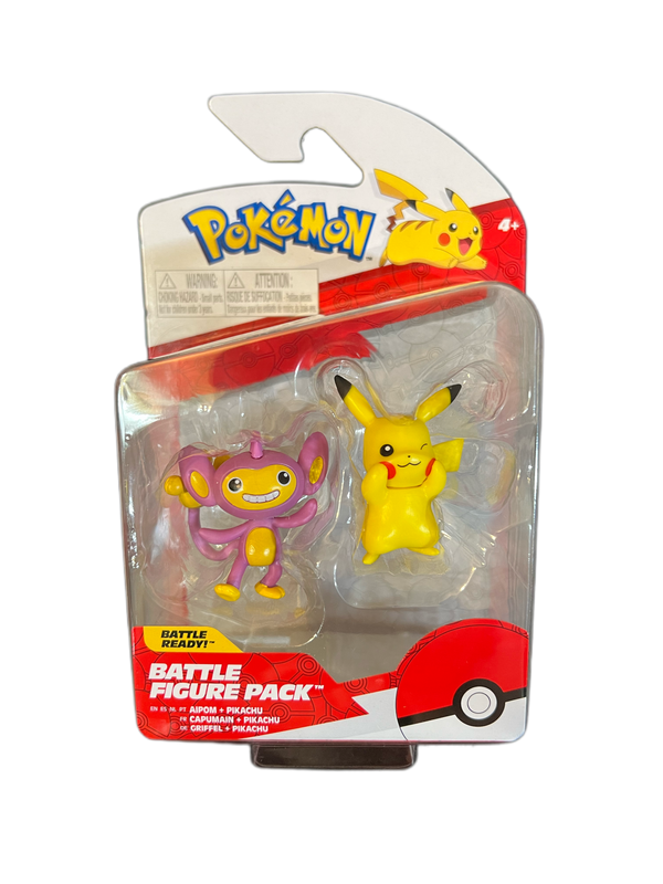Pokemon Aipom and Pikachu Battle Figure's